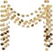 6 Pcs Glitter Champagne Gold Paper Circle Dots Garland – 52 Feet Party Hanging Bunting for Weddings, Bridal Showers, Baby Showers, Birthdays, Christmas, and Photo Backdrops